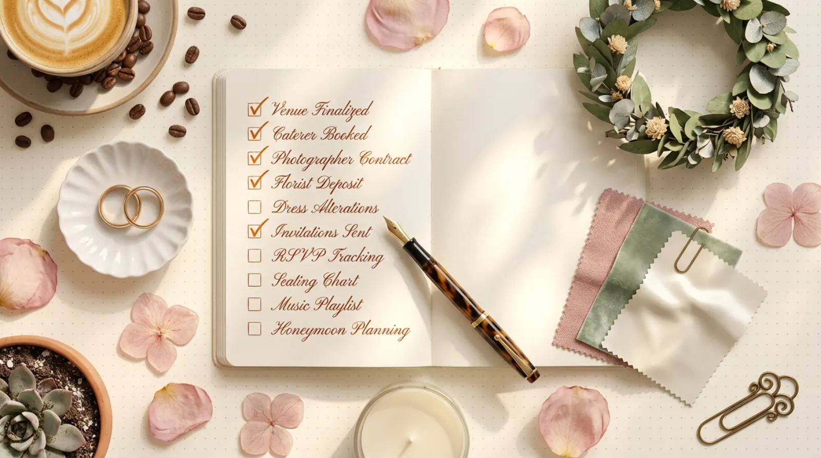 Чеклист невесты: 50 пунктов за 6 месяцев до свадьбы