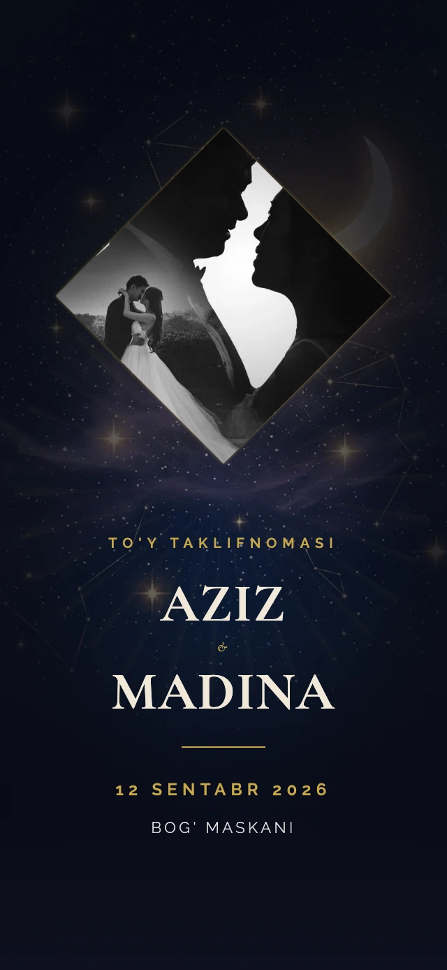 Yulduzli tun to'y sayti shabloni