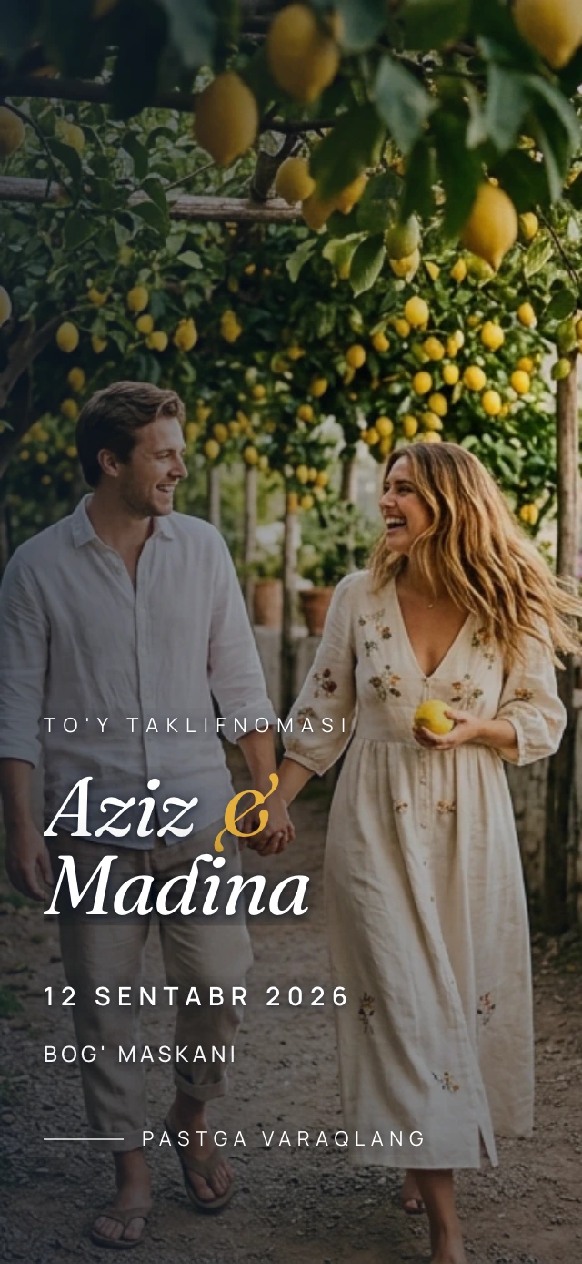 Costa Limoni wedding template preview