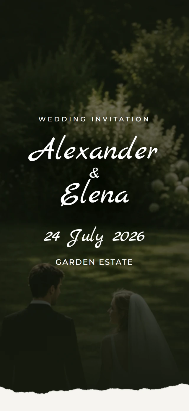 Hydrangea Estate wedding website template