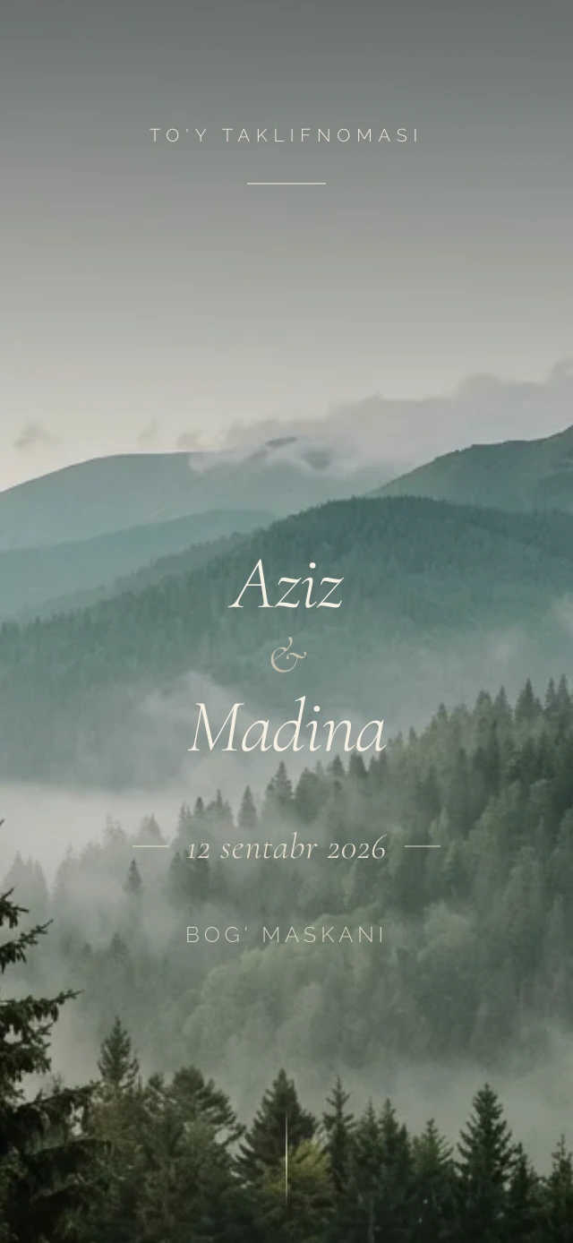 Tumanli daraxtzor to'y sayti shabloni