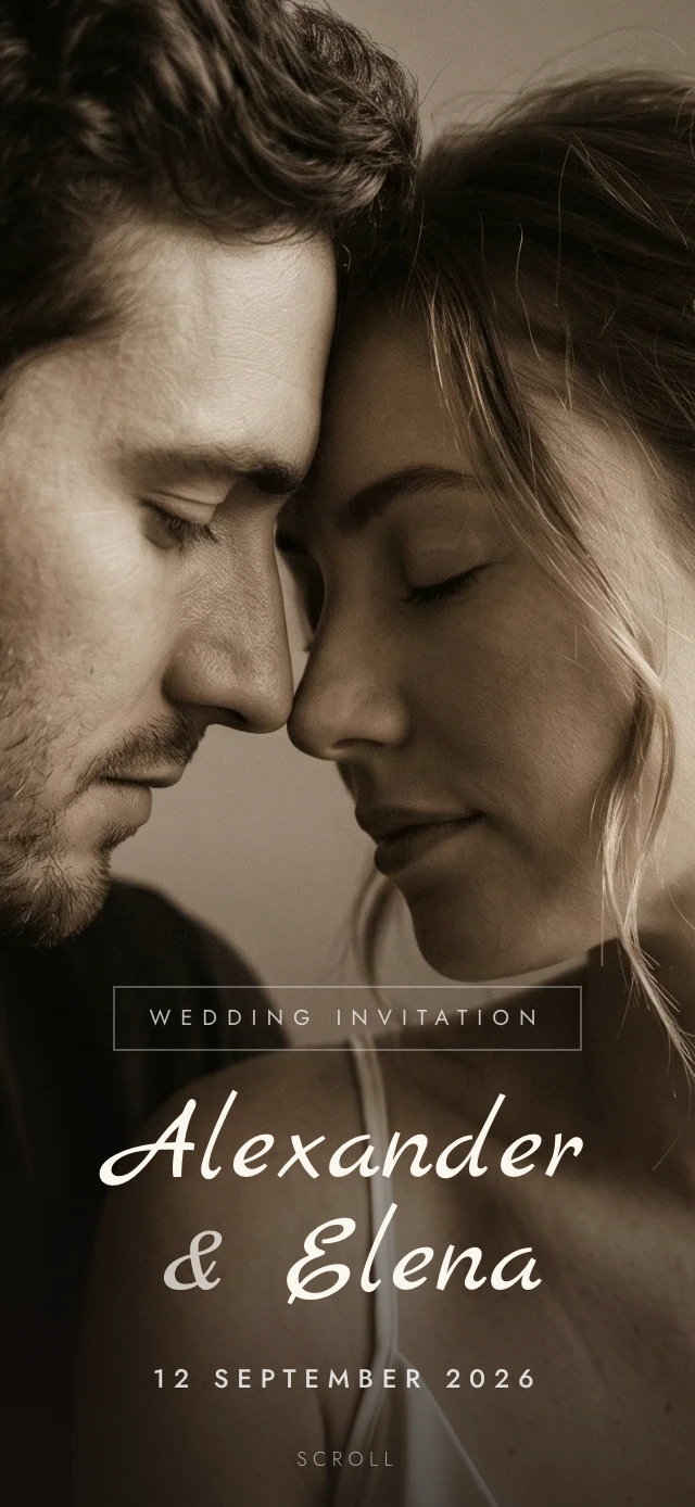 Olive Memoir wedding website template