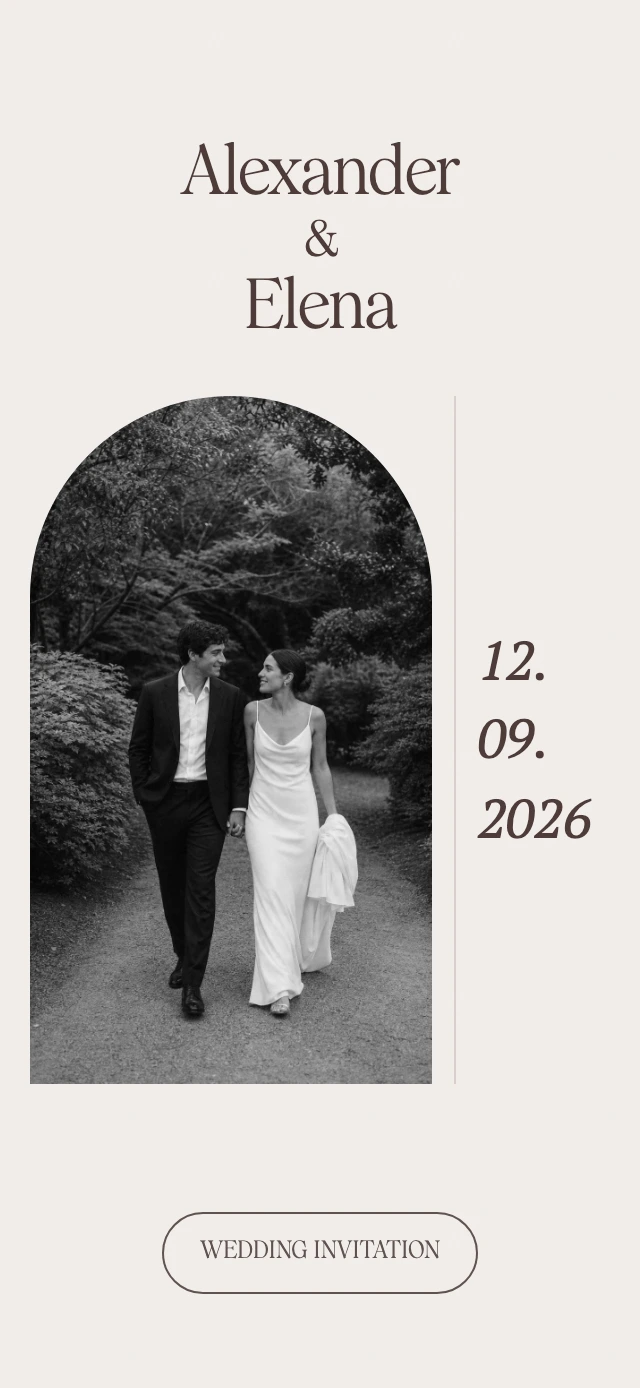 Quiet Vow wedding website template