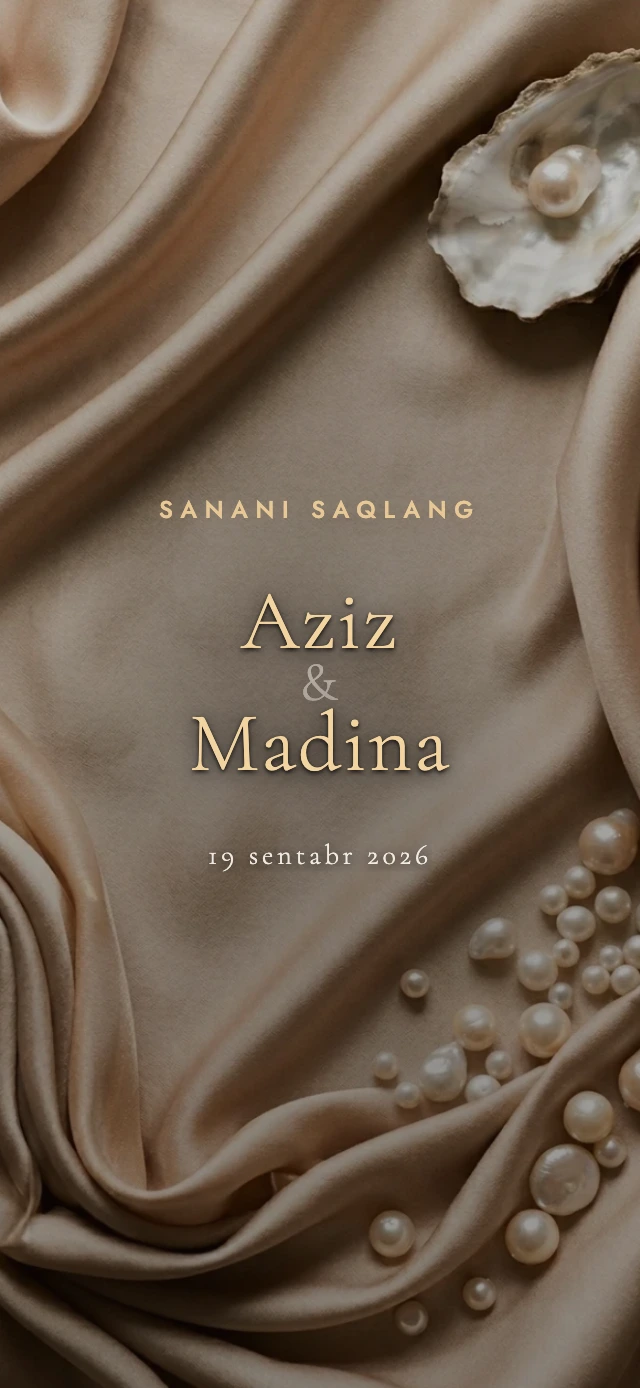 Silk & Pearl wedding template preview