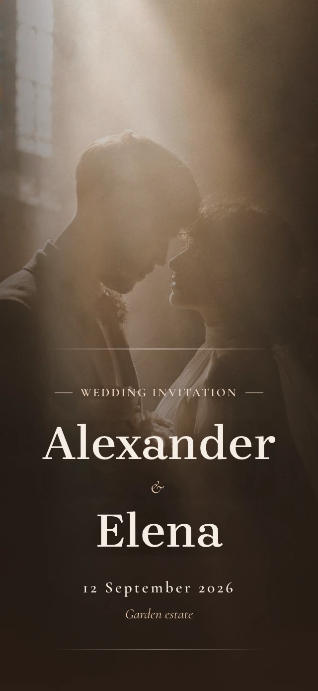 Warm Mocha wedding website template