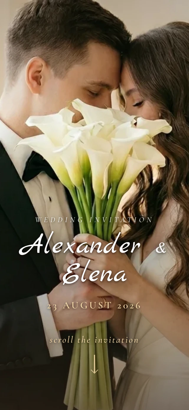 Warm Words wedding website template